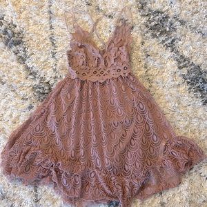 Free People Adella Mauve Dusty Rose dress XS